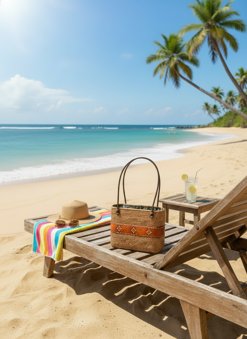 Medium Ata bag with Shells