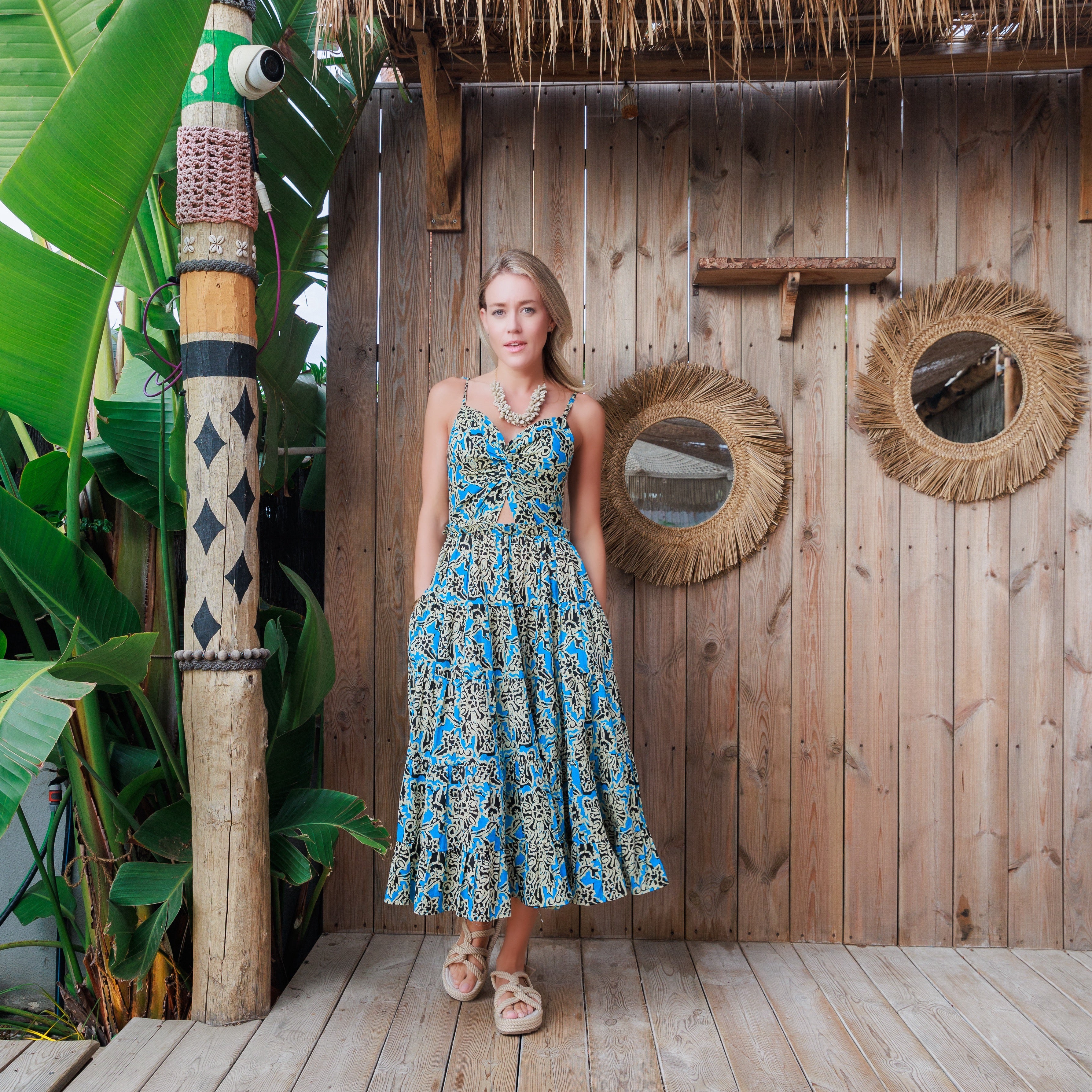 Indah Dress - Jungle Blue arifahstudio Indah Dress - Jungle Blue arifahstudio