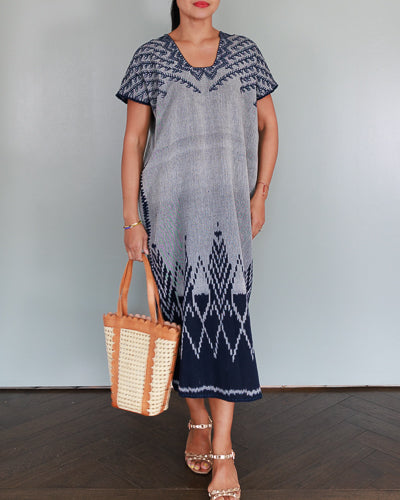 Handloomed ikat kaftan no 7