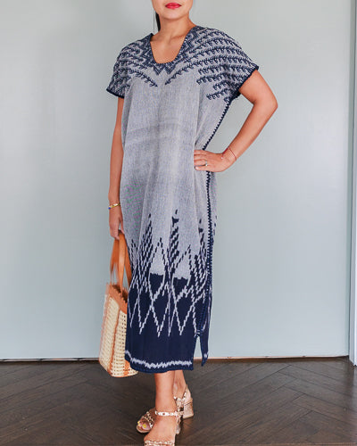 Handloomed ikat kaftan no 7