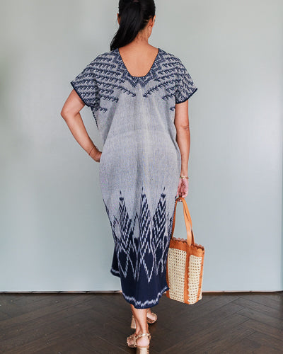 Handloomed ikat kaftan no 7
