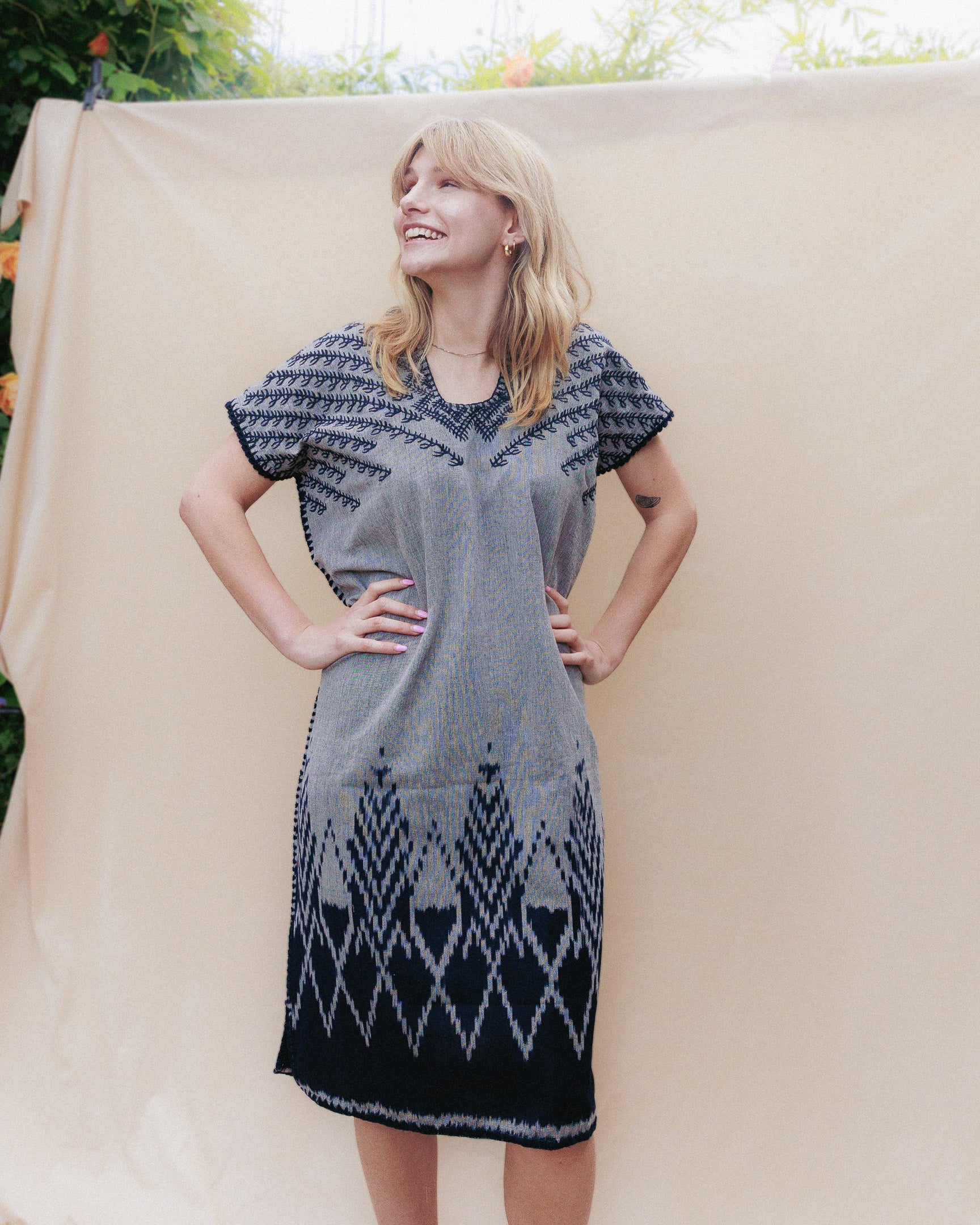 Handloomed ikat kaftan no 7