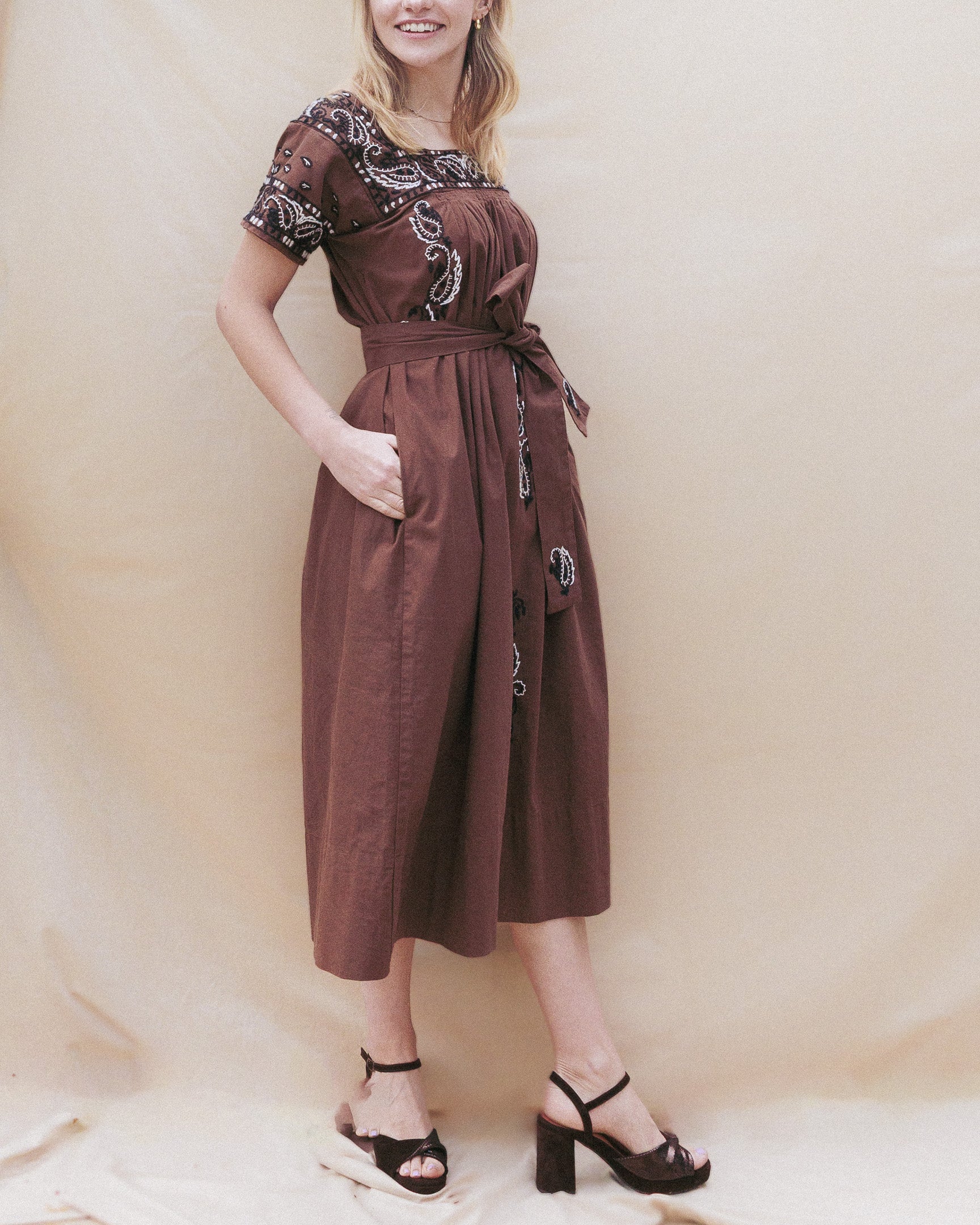Mexican Kaftan - Bandana Chocolate