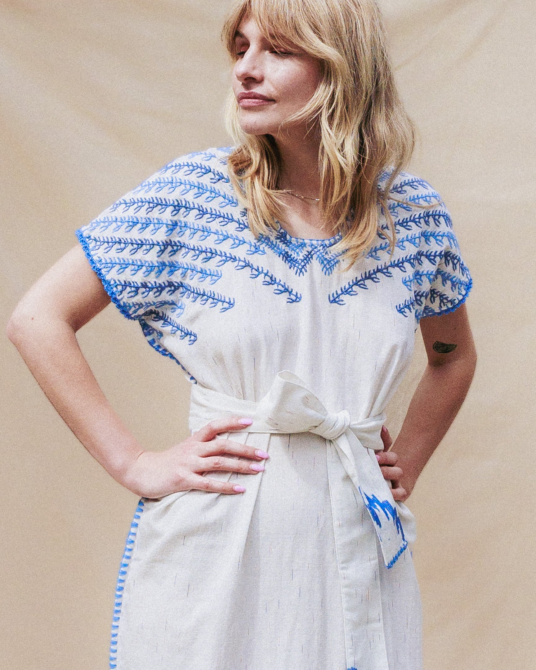 Handloomed ikat kaftan no 8