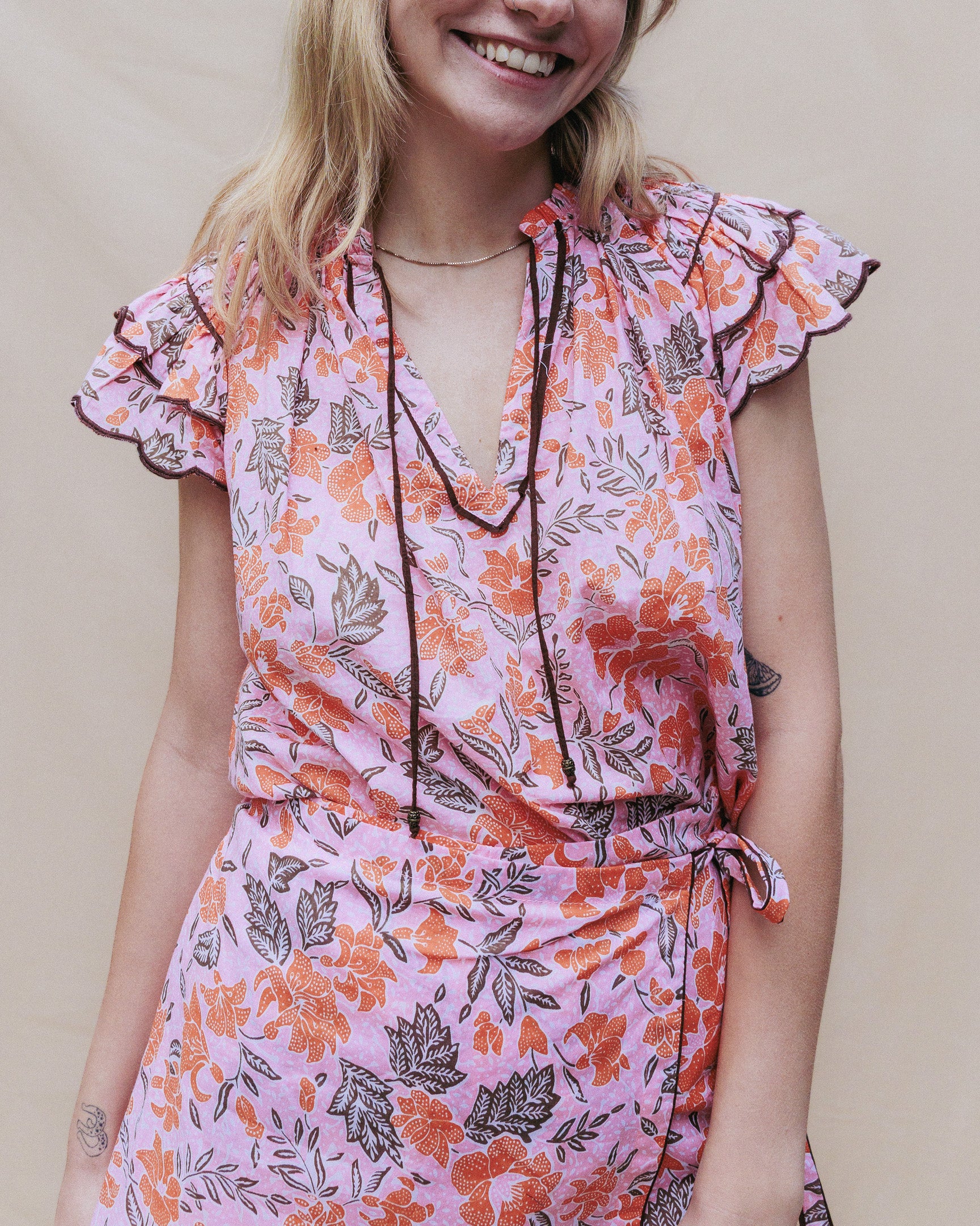 Batik Blouse - Powder Pink