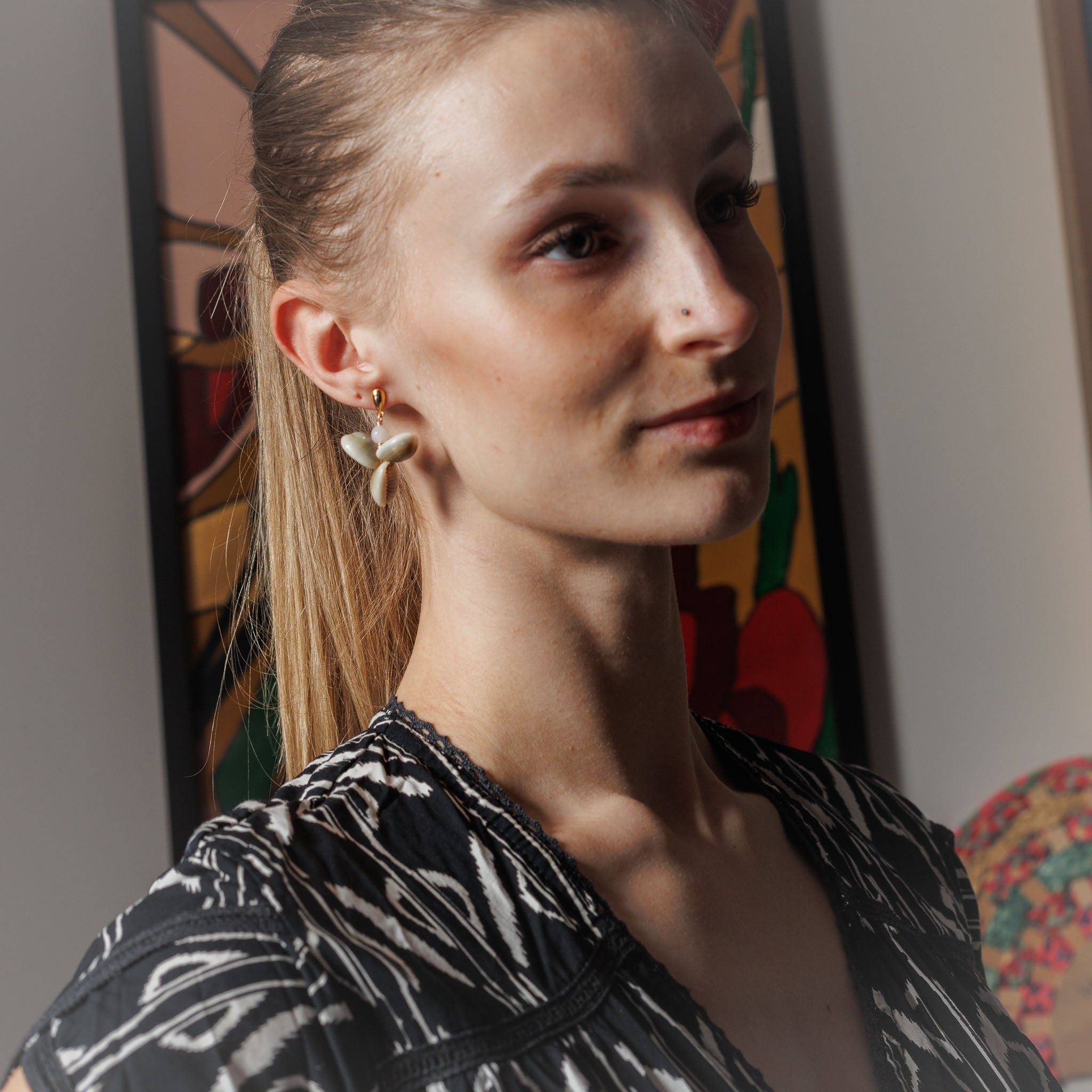 Mismatch Shell Earrings