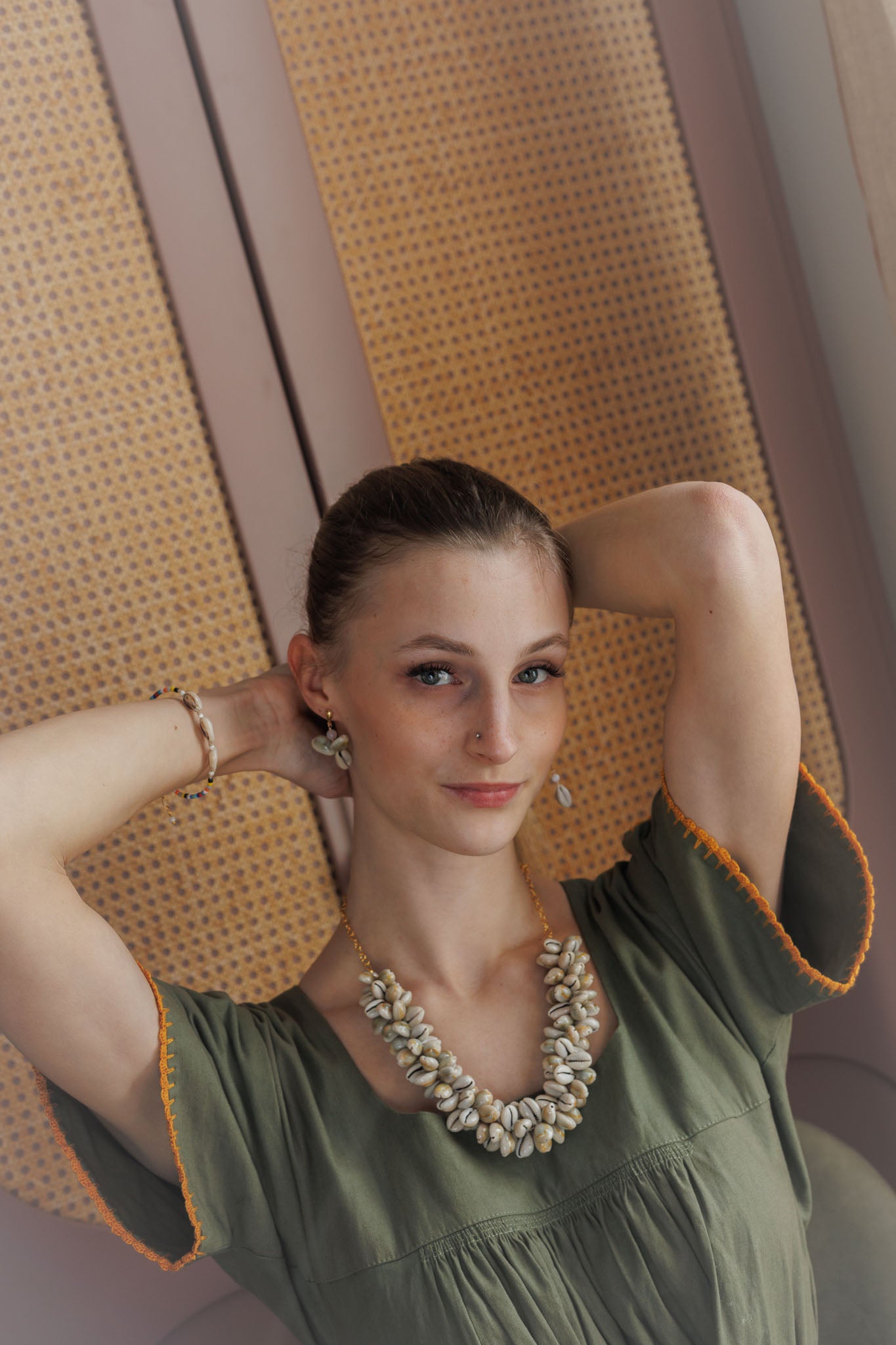 Shell cluster necklace