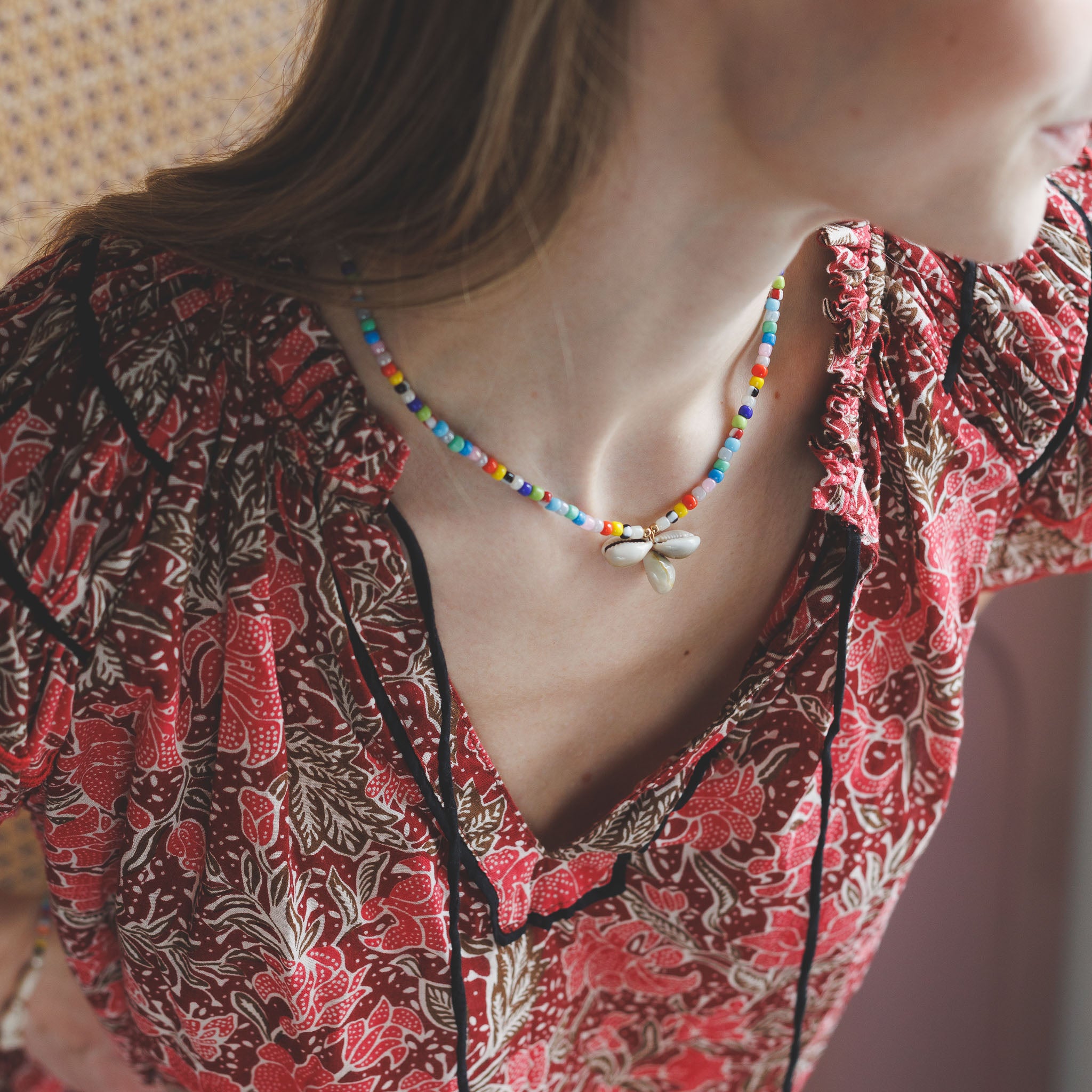 Multi coloured shell necklace